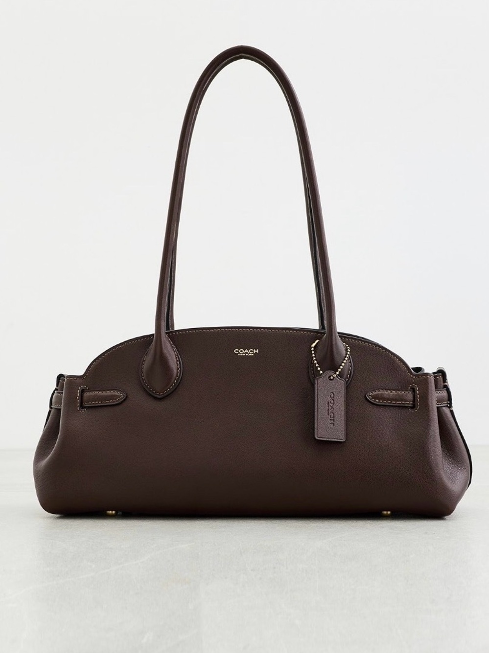 Coach Maple Brown Empire 34 Leather Shoulder Bag